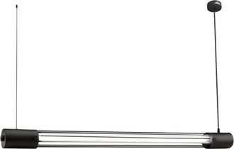 Thoro L&aacute;mpara de techo negro acero 3000k alt. 150 cm