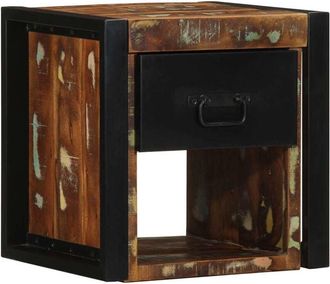 vidaXL Vidaxl - Bedside Cabinet Multicolour 40x35x40 cm Solid Wood Reclaimed