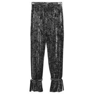 Patrizia Pepe Patrizia Pepe, Wide Trousers, female, Black, Size: 3XS Samt Hose