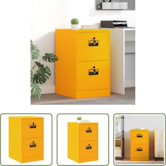 vidaXL vidaXL Armadio in acciaio - Armadio per File con cassetto Giallo senape 44 x 50 x 74,5 cm