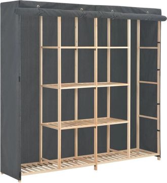 vidaXL Wardrobe Grey 173x40x170 cm Fabric Vidaxl