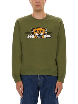 Kenzo Green Crew Neck Sweatshirts