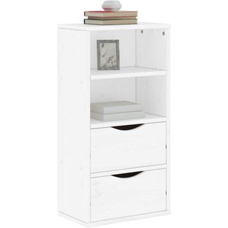 vidaXL vidaXL Armadietto Laterale con Cassetti ODDA Bianco 40x24x79 cm
