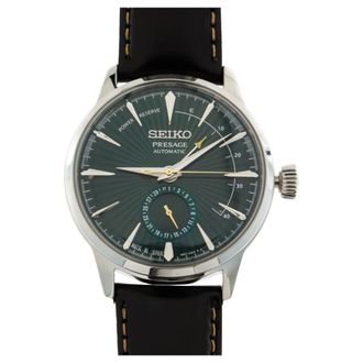 Seiko Presage Cocktail Time Power Reserve - Heren - Accessoires - Groen - Maat: ONE Size Leer