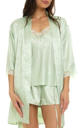 Flora Nikrooz Sabrina Travel Pajamas & Robe Set in Mint at Nordstrom, Size X-Small