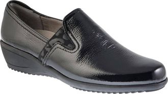 Ara Womens Lilli Slip On Shoe In Black Crinkle