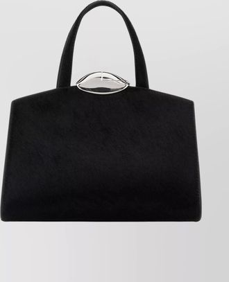 Benedetta Bruzziches structured calf hair shoulder bag serena la petite