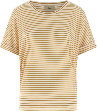 Herno Yellow Stripes Round Neck T-Shirt