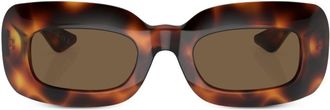 Oliver Peoples x Khaite 1966C rectangle-frame sunglasses - women - Acetate - 49 - Brown