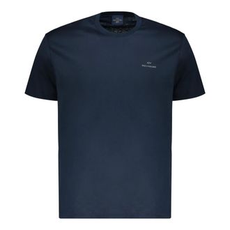 Paul & Shark Paul & Shark, T-Shirts, male, Blue, Size: 2XL Structured Cotton Jersey T-shirt