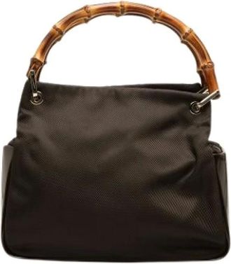 Gucci Borsa Pre-owned in Nylon - - Pre-owned - Donna - Marrone - ONE SIZE