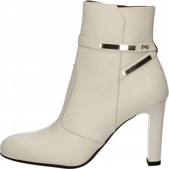 Nero Giardini Womens Velvet Ankle Bootie In Milk White