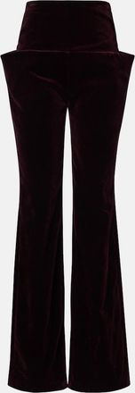 Alaia Ala&iuml;a Pantaloni regular in velluto di cotone