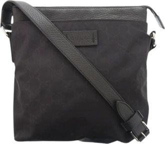 Gucci Pre-owned Cross Body Bags, female, Black, Size: ONE SIZE Pre-owned Vintage Nylon Crossbody Bag