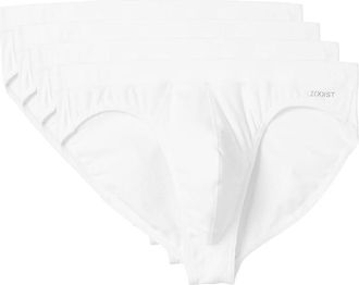 2(x)ist Stretch 4-Pack Bikini Briefs Mens Underwear White : SM, Cotton/Spandex