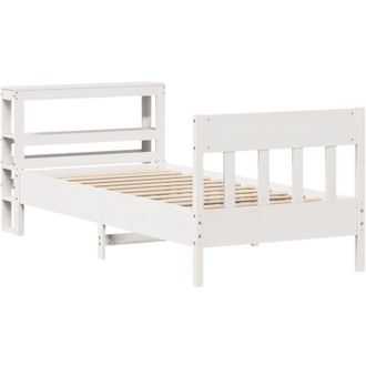 vidaXL Vidaxl - Estructura De Cama Sin Colch&oacute;n Madera Maciza Blanca 75x190 Cm
