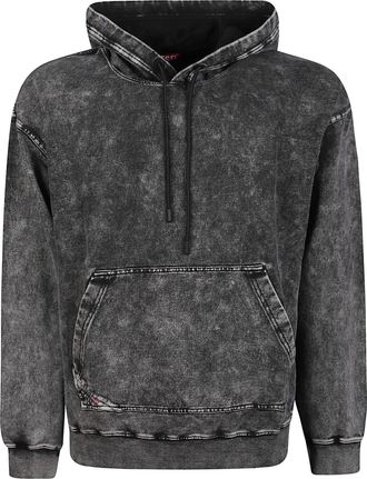 Diesel S-Boxt Tuk Washed Black Cotton Sweatshirt