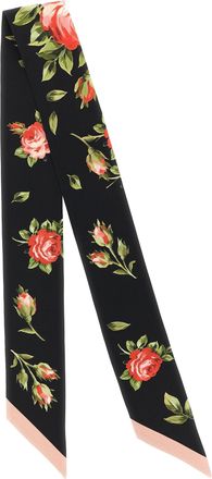 Dolce & Gabbana Womens Black Silk Foulard Accessory