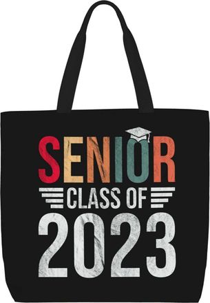 Generic Women Handbag Senior Class Of 2023 Women Tote Bag Print Retro Beach Travel Bags, For Daily, Wedding, Birthday, Holiday, Gym