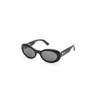 Pucci Dames Zonnebril Zwart Ovaal Glanzend - Dames - Accessoires - Zwart - Maat: 53 MM