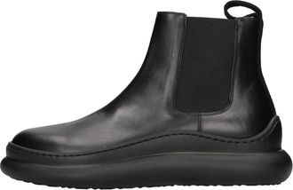 Stokton Enkellaarsjes van Leer - Heren - Chelseaboots - Zwart - 45 EU - Leer - Schoenen