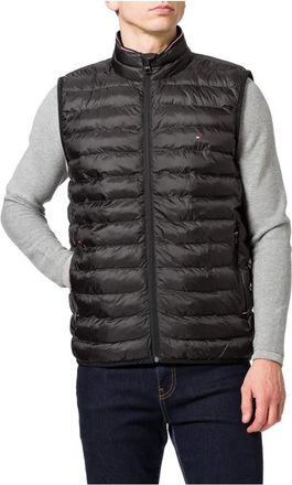 Tommy Hilfiger Vests, male, Black, Size: L Core Packable Circular Vest