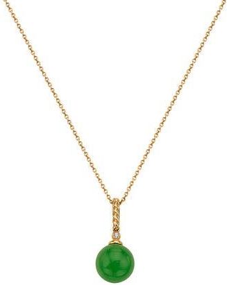 Effy Jade & Diamond Accent Pendant Necklace in Green at Nordstrom Rack, Size 18