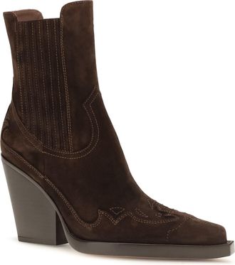 PARIS TEXAS Womens Dallas Embroidered Ankle Boots Cioccolato Calf Leather Bos Taurus