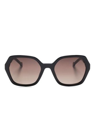 Carolina Herrera geometric-frame sunglasses - Black