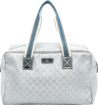Gucci Pre-owned Weekend Bags, female, Gray, Size: ONE SIZE Pre-owned Top Handle Bag