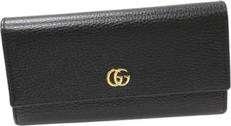 Gucci Pre-owned Wallets, female, Black, Size: ONE SIZE Pre-owned Leather Wallet
