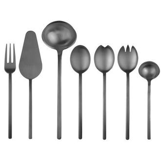Mepra Due Serving Set - 7 Pieces in Ice Black Gold at Nordstrom