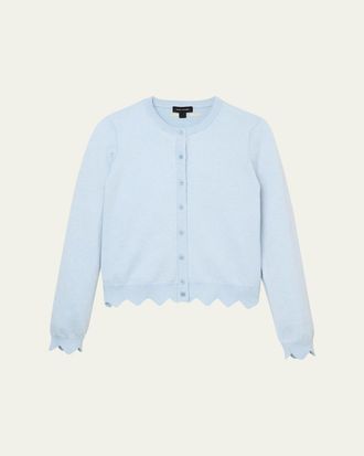 Marc Jacobs Scalloped Daisy Crewneck Cardigan