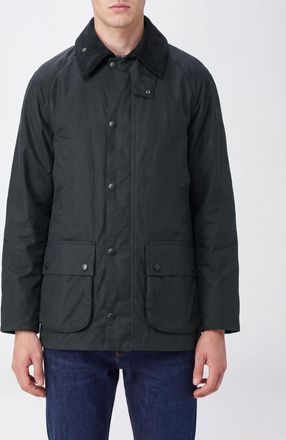 Barbour Ashby Waxed Cotton Jacket with Corduroy Collar