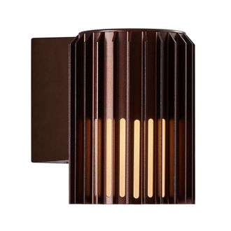 Nordlux Modern Outdoor Wall Light Brown Aluminium E27 Coastal/Marine Safe - Mains Powered, IP54