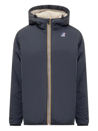 K-Way hooded padded jacket - unisex - Recycled Nylon/Polyester/Recycled Polyester - L - Blue