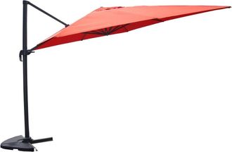 Concept Usine Sombrilla terracotta desplazada cuadrada 3 x 3 m giratoria 360