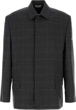 Balenciaga Dark Grey Check Blazer