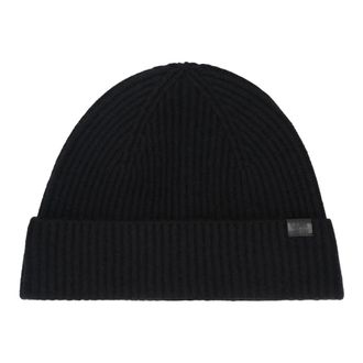 HUGO BOSS Hugo, Beanies, male, Black, Size: ONE SIZE Knitted beanie