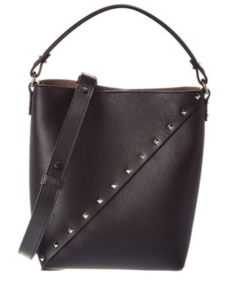 Valentino Rockstud Leather Bucket Bag