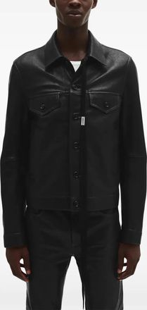 Ann Demeulemeester Giacca Ebbe in pelle - Nero