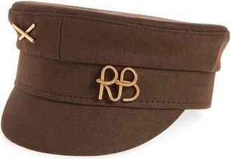 Ruslan Baginskiy Linen Newsboy Cap in Brown at Nordstrom, Size Small