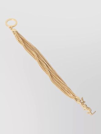 Saint Laurent cassandre multiwrap chain bracelet int size