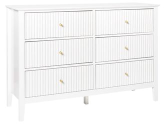 Beliani C&oacute;moda de 6 cajones blanco