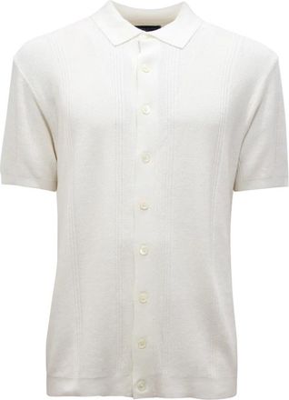 Daniele Fiesoli Polo Shirts, male, White, Size: 2XL 2086 Knitted Shirt