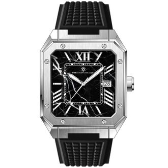 Christian Van Sant Mens Mosaic Black Dial Watch