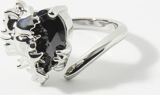 Le 31 Mens Dark-heart silver-point ring