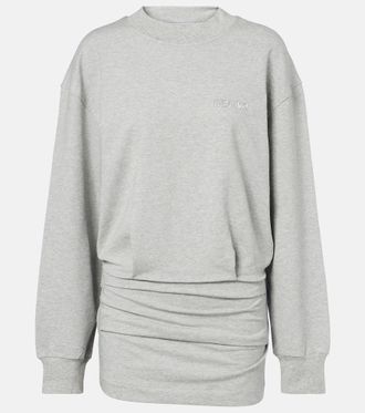 The Attico Cotton-blend jersey sweatshirt dress
