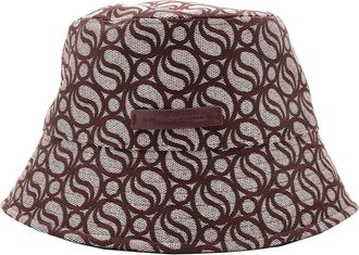 Stella McCartney S-Wave Monogram Bucket Hat, Size 58