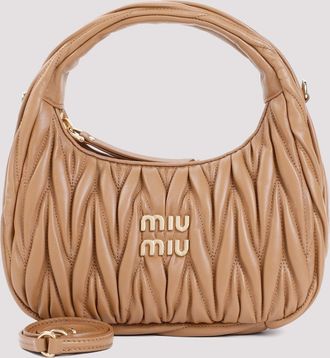 Miu Miu Small Wander Matelass&eacute; Hobo-tas